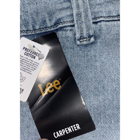 Lee Carpenter Loose Fit Workwear Union Fade Blue Denim Jeans Men’s 48x30 NWT - Picture 5 of 11